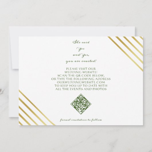 Save The Date Sage Simple Script Two Photo Gallery QR CODE (Dos)