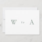 Save The Date Sage Texte simple Mariage seulement Enregistrer la (Dos)