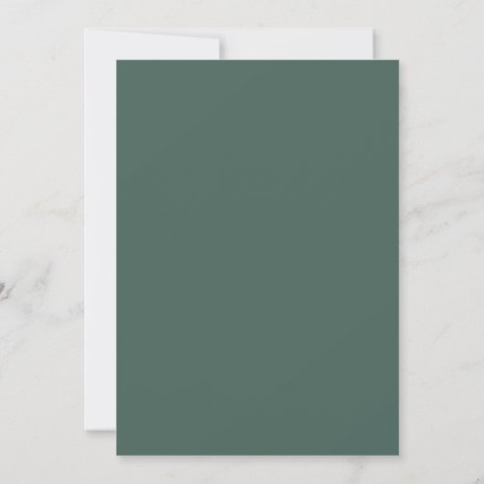 Save The Date Sage Vert Blanc Simple Mariage moderne (Dos)