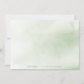 Save The Date Sage vert rustique floral calligraphie enregistrer (Dos)