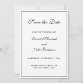 Save The Date Sainte Famille catholique noir et blanc (Dos)