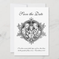 Sainte Famille catholique noir et blanc