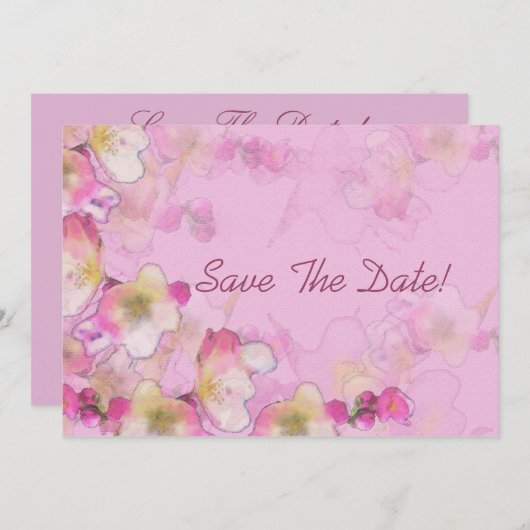 Save The Date Sakura Enregistrer La Date (Devant / Derrière)