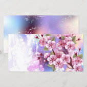 Save The Date Sakura rose sur la peinture Arrière - plan (Devant / Derrière)
