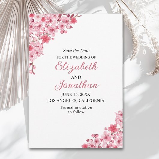 Save The Date Sakura Wedding – Cherry Blossom Themed