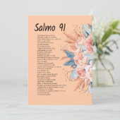 Save The Date Salmos 91, verset de la Bible avec belle floraison (Debout devant)