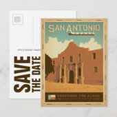 Save the date | San Antonio, TX Aankondigingskaart (Voorkant / Achterkant)