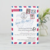 Save The Date San Diego Cancun Airmail Enregistrer La Date (Debout devant)