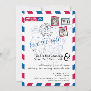 Save The Date San Diego Cancun Airmail Enregistrer La Date