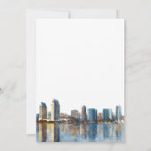 Save The Date San Diego Skyline Watercolor Destination Wedding (Dos)