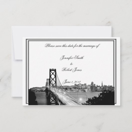 Save The Date San Francisco Destination Wedding Enregistrer la d (Devant)