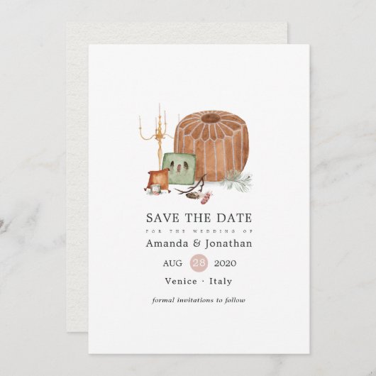 Save The Date Sanctuaire d'automne Mariage bohémien (Devant / Derrière)