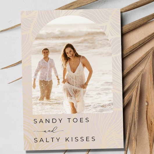 Save The Date Sandy Toes Arch Photo Beach Wedding Enregistrer la