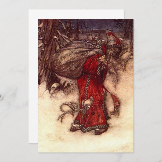 Save The Date Santa Claus Arthur Rackham (Devant / Derrière)