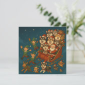 Save The Date Santa with joyous pups and elves! (Debout devant)