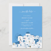 Save The Date Santorin Destination Mariage de l'île grecque (Devant)