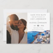 Save The Date Santorin Grèce Photo Destination Mariage (Devant)