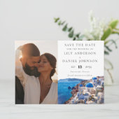 Save The Date Santorin Grèce Photo Destination Mariage (Debout devant)