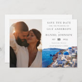 Save The Date Santorin Grèce Photo Destination Mariage (Devant / Derrière)