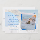Save The Date Santorini Skyline Destination Mariage Thème Voyage (Dos)