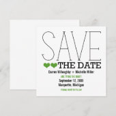 Save The Date Sassy Typographie Enregistrer l'Invitation de date (Devant / Derrière)