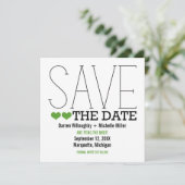 Save The Date Sassy Typographie Enregistrer l'Invitation de date (Debout devant)