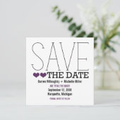 Save The Date Sassy Typographie Enregistrer l'Invitation de date (Debout devant)