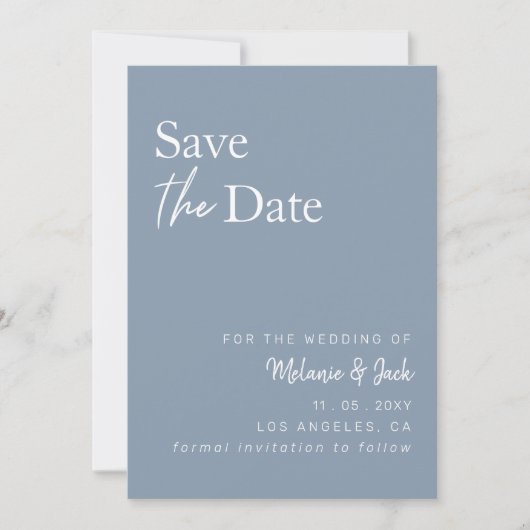 Save The Date Sauvegarde de date de photo de calligraphie simple (Devant)