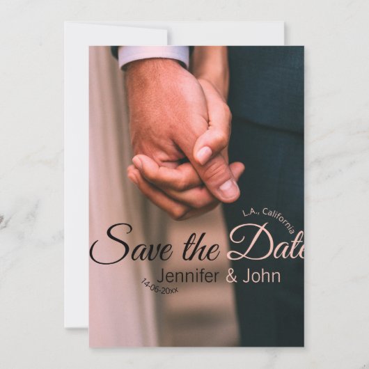 Save The Date Sauvegarder la date ajouter nom du couple lieu dat (Devant)
