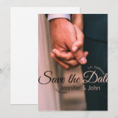 Save The Date Sauvegarder la date ajouter nom du couple lieu dat (Devant / Derrière)