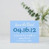 Save The Date Sauvegarder la date bleu clair (Debout devant)