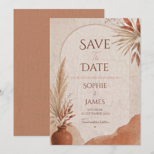 Save The Date Sauvegarder la date boho terracota