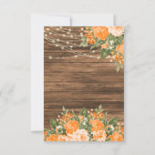 Save The Date Sauvegarder la date Bois, Lanternes et Fleur d'Ora (Dos)