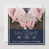 Save The Date Sauvegarder la Date Claddagh (Dos)