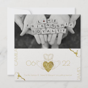 Save The Date Sauvegarder la Date Claddagh Or