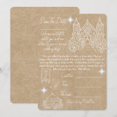 Save The Date Sauvegarder la date de mariage i (Devant / Derrière)
