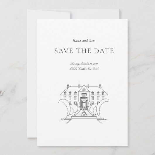 Save The Date Sauvegarder la date de mariage simple (Devant)