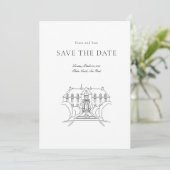 Save The Date Sauvegarder la date de mariage simple (Debout devant)