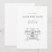 Save The Date Sauvegarder la date de mariage simple (Devant / Derrière)