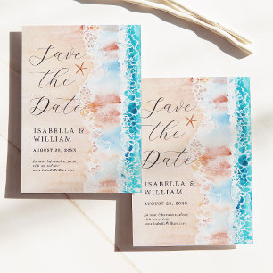 Save The Date Sauvegarder la date Élégante Peinture à l'aquarell