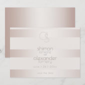 Save The Date Sauvegarder la date | Élégantes rayures modernes b (Devant / Derrière)