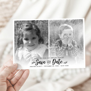 Save The Date Sauvegarder la Date, Enfants se Mariant, Photo