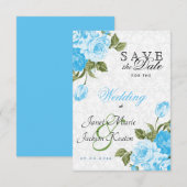 Save The Date Sauvegarder la date Fleurs de mariage jolie bébé b (Devant / Derrière)