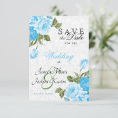 Save The Date Sauvegarder la date Fleurs de mariage Pretty Baby (Debout devant)