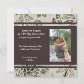 Save The Date Sauvegarder la date Floral avec photo personnalisé (Dos)