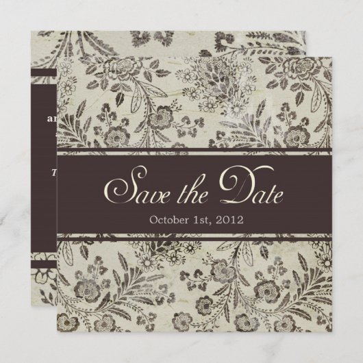 Save The Date Sauvegarder la date florale avec photo personnalis (Devant / Derrière)