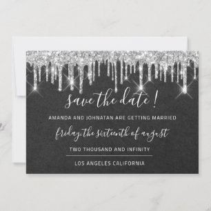 Save The Date Sauvegarder la date Kraft Gris argenté Graphite go