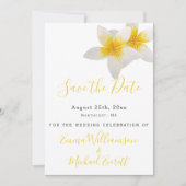 Save The Date Sauvegarder la date | Mariage aux fleurs tropicale (Devant)
