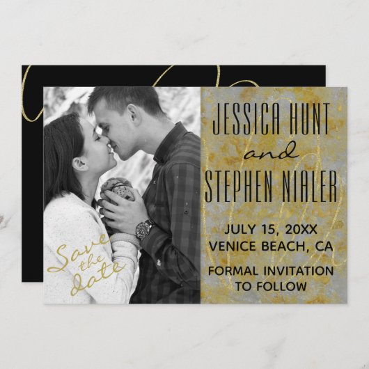 Save The Date Sauvegarder la date Mariage Collection Lueur d'Esp (Devant / Derrière)