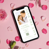 Save The Date Sauvegarder la date Vert Sauge Code QR Mariage Mod